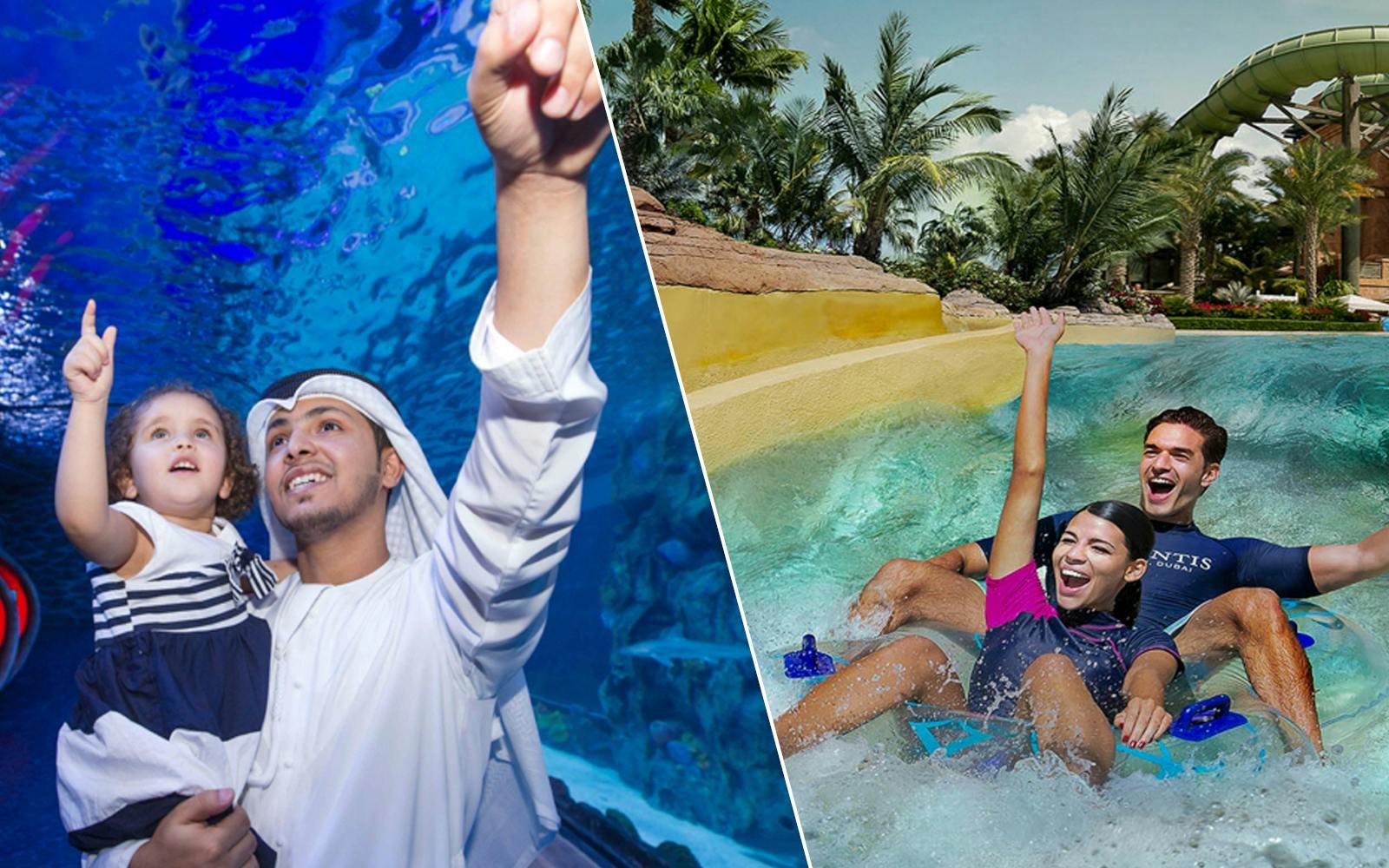 Комбо: Дубайский аквариум и Подводный зоопарк + билеты в аквапарк Aquaventure