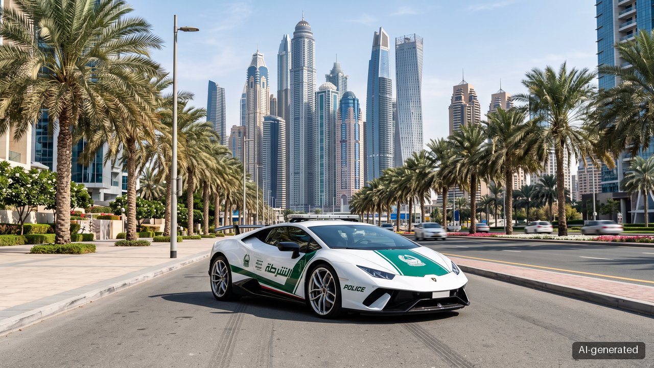 Полиция Дубая добавила в патрульный парк гибридный Lamborghini Temerario