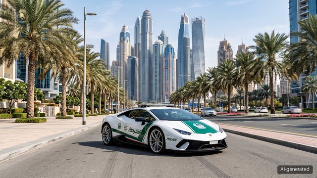 Dubai Police add a hybrid Lamborghini Temerario to their patrol fleet
